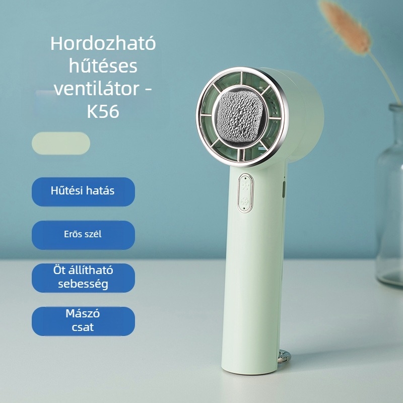 Új félvezető hűtőjég kompresszor kézi ventilátor hordozható hegymászó függő csat ventilátor 5 sebességes nagy szél asztali ventilátor