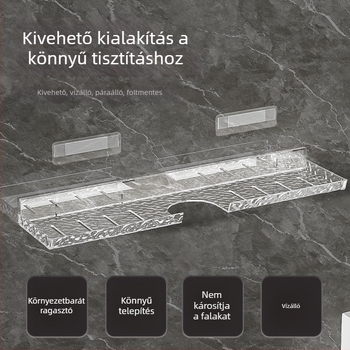 Fürdőszobai tárolóállvány mosdó mosdó lyukasztásmentes fürdőszobai WC csaptelep tükör elülső tárolóállvány