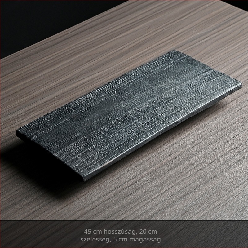 Karbonizált fa teaasztal, száraz buboréktányér, japán stílusú, buta stílusú vintage tálca, háztartási teaszertartás kiegészítők, egész négyzet alakú teatálca