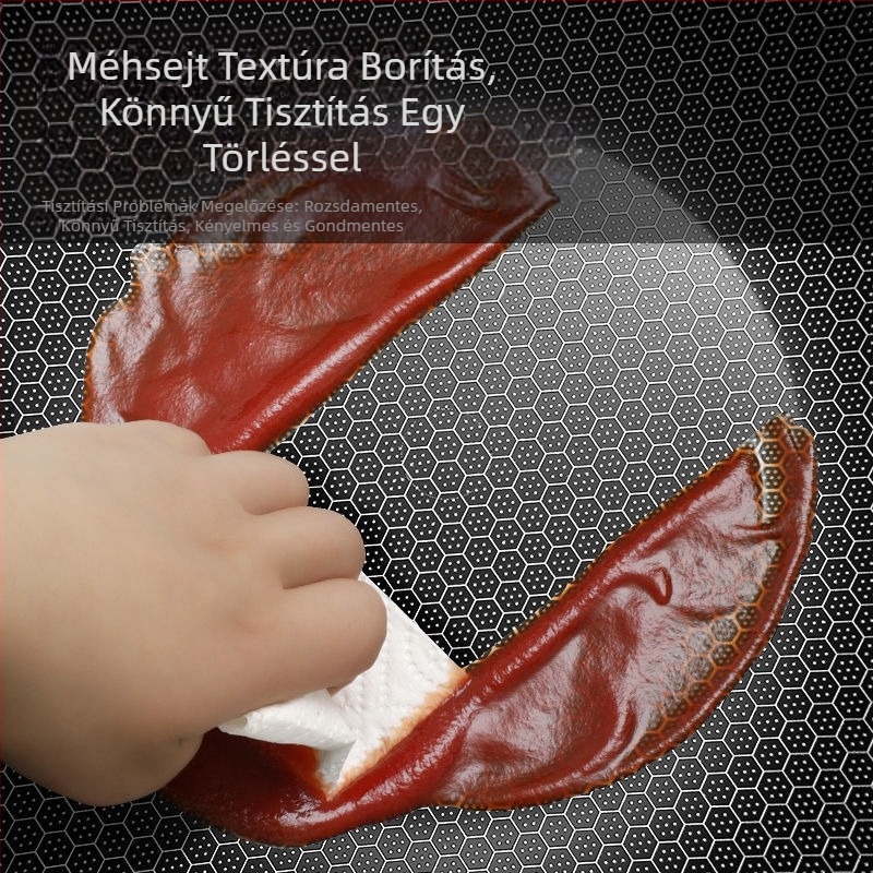 Új méhsejt tapadásmentes serpenyő rozsdamentes acélból készült háztartási serpenyő univerzális tűzhely serpenyő nagykereskedelemben