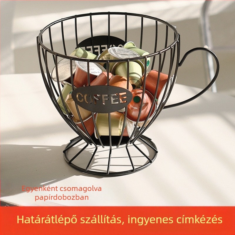 Könnyű luxus otthoni snack cukorka tároló állvány kávézó kijelző állvány kézműves díszek vas kávé kapszula tároló állvány