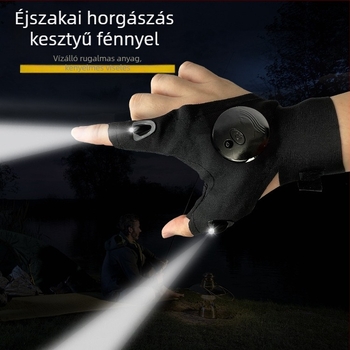 LED-es zseblámpa világító horgászkesztyűk lélegző kültéri félujjas világítás ujjfény gyártók amazon nagykereskedelem