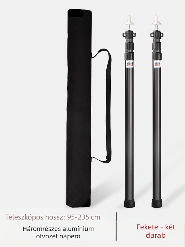 Kültéri teleszkópos alumínium ötvözetből készült ponyvarúd 2,3m-3m állítható 3 részes sátorajtó hosszabbító konzol hordozható merevítő