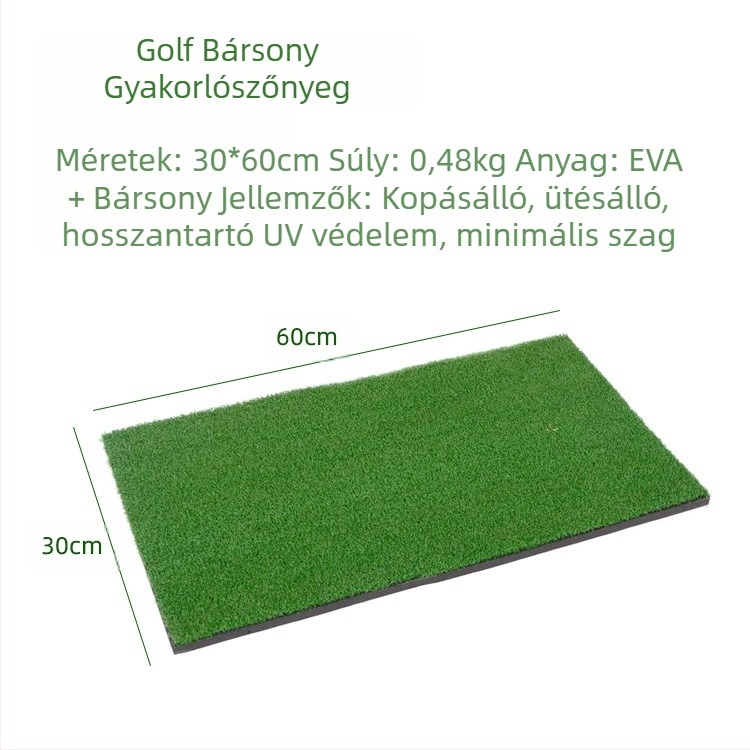 Közvetlenül a gyártótól szállítva, beltéri és kültéri golf puttoló gyakorló kellékek, csúszásmentes és könnyű, bársonyszövet swing és chipping ütőmatrac