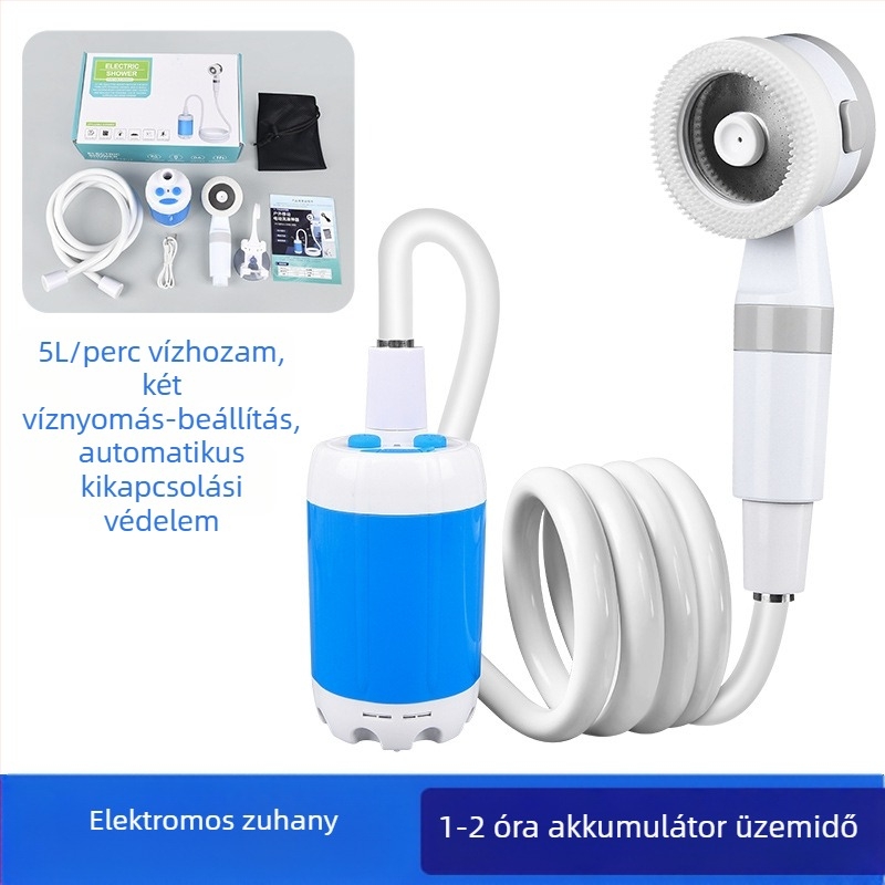 Ruikang kültéri fürdő műtárgy kényelmes építkezés kollégiumi kemping egyszerű zuhanyzó vezeték nélküli fürdő eszköz újratölthető vízpumpa