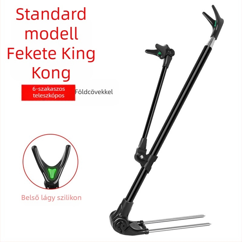 Földdugó rozsdamentes acél horgászbot konzol kettős felhasználású akkumulátor konzol horgászdoboz horgászszék horgászbot tartó kézi bottartó keret nagykereskedelem