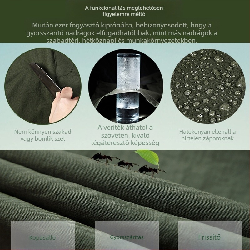 Öv nyári gyorsan száradó nadrág szett férfi vékony kültéri hegymászóruha nagy méretű munkaruhák 1025