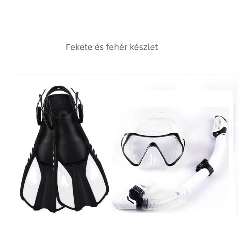 Határokon átnyúló sznorkelező sanbao búvármaszk HD nagyméretű búvárszemüveg légzőcső uszonyok háromrészes szett gyári nagykereskedelem