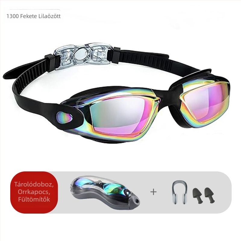 Határokon átnyúló robbanások úszószemüvegek kétrészes szilikon vízálló páramentes HD szemüveg felnőtt unisex úszószemüveg