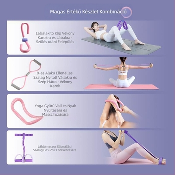 2025-ös női nagy rugalmasságú jóga ellenállás-szalag, négyrészes szett, fitnesz edzéshez, erőnléti segédeszközök, nyújtáshoz, nagy rugalmasságú
