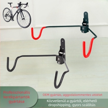 Fali kerékpártartó, falra rögzíthető, dupla akasztós, országúti kerékpártartó, beltéri parkoló