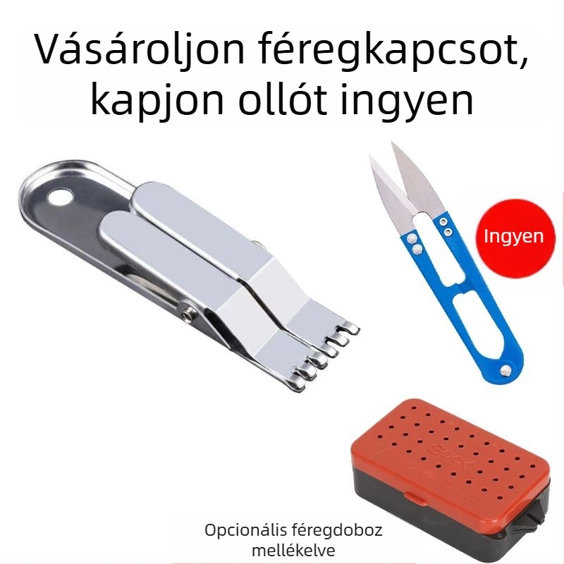 gilisztaklipsz piros giliszta horog eszköz élő kukac gyors csali eszköz kis kiegészítők horgászfelszerelés hagyományos horgászat horgászfelszerelések
