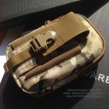 Kültéri sportokhoz való multifunkcionális taktikai deréktáska, nagy képernyős mobiltelefon-vízálló akasztótáska, sport deréktáska, akasztós nyaktáska, mennydörgő deréktáska