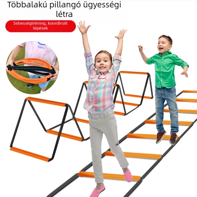 Multifunkcionális pillangó agility létra ugrórács létra ugrórács gyermek kosárlabda fizikai foci tempó edzés kötéllétra felszerelés
