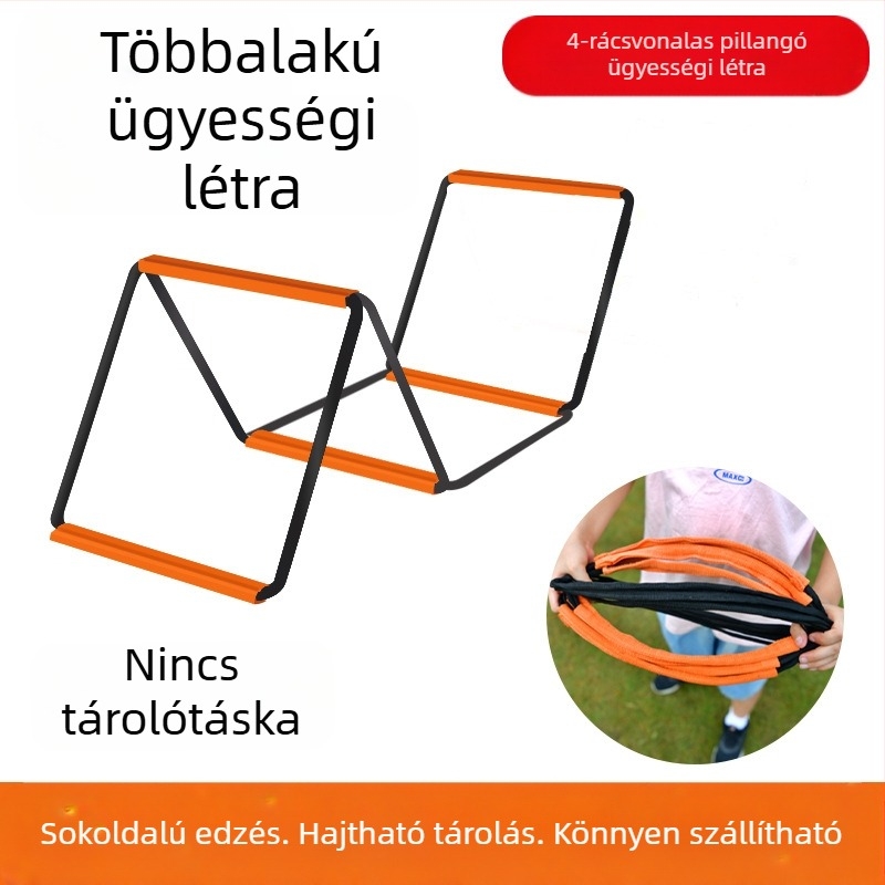 Multifunkcionális pillangó agility létra ugrórács létra ugrórács gyermek kosárlabda fizikai foci tempó edzés kötéllétra felszerelés