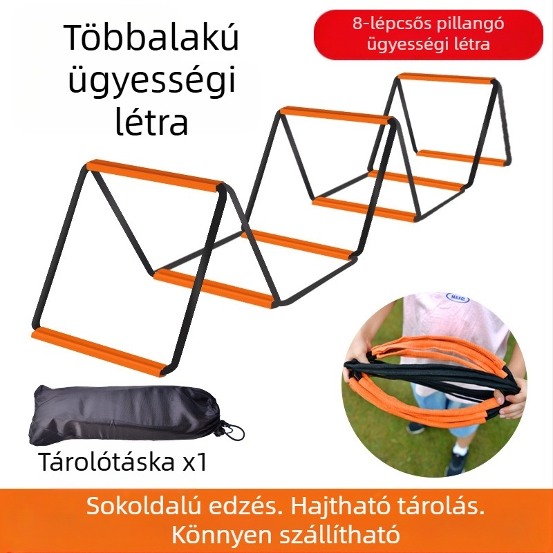Multifunkcionális pillangó agility létra ugrórács létra ugrórács gyermek kosárlabda fizikai foci tempó edzés kötéllétra felszerelés