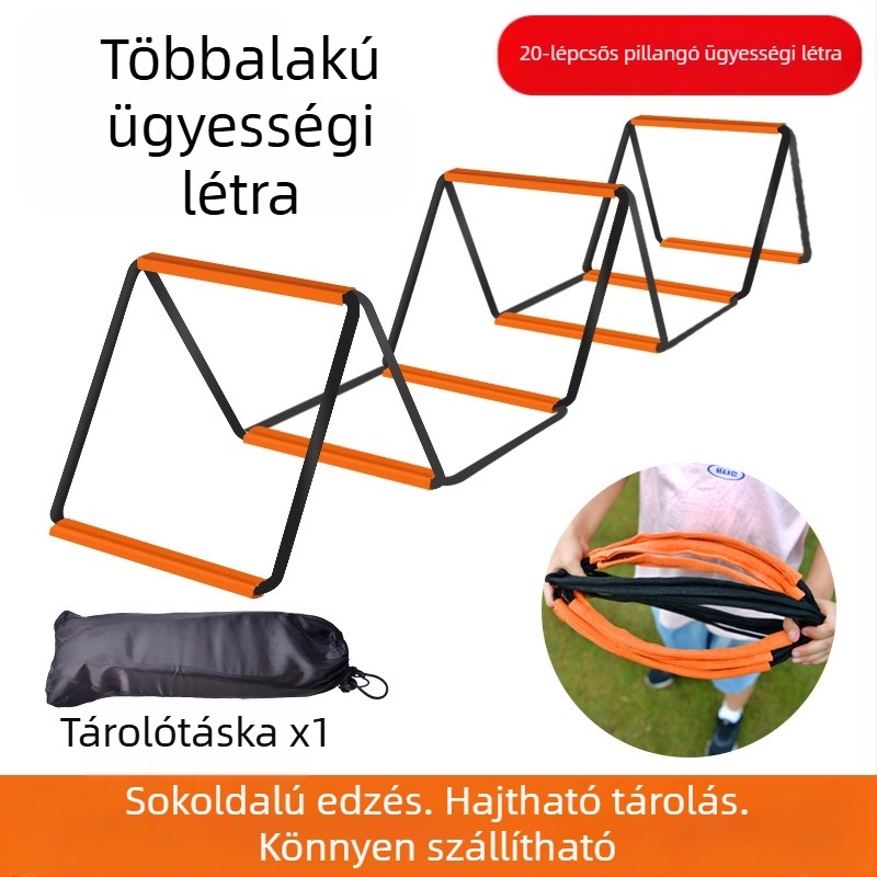 Multifunkcionális pillangó agility létra ugrórács létra ugrórács gyermek kosárlabda fizikai foci tempó edzés kötéllétra felszerelés