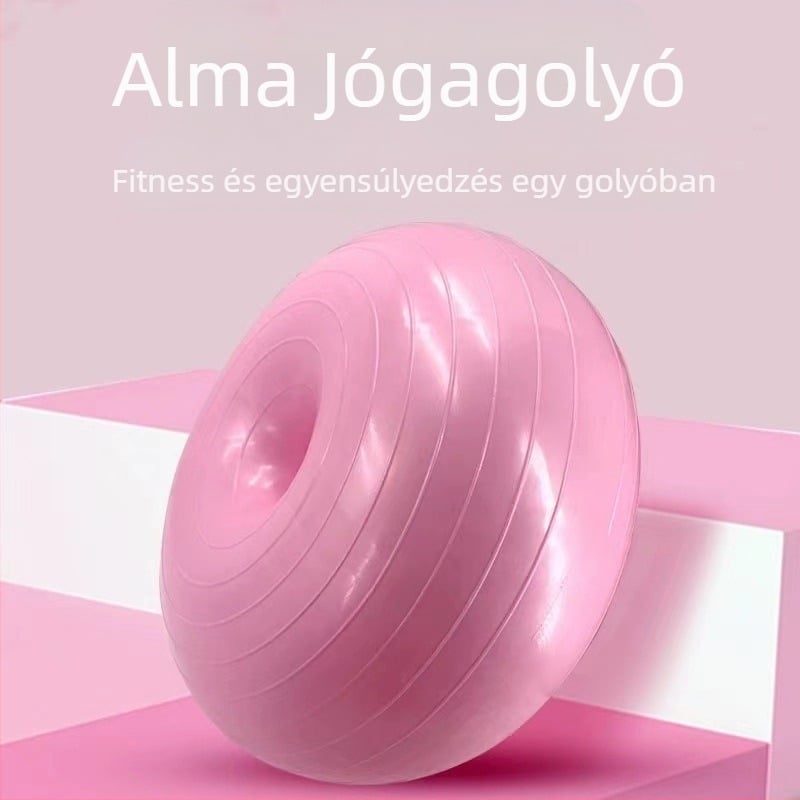 Jóga fánk alma labda fitnesz labda vastagított robbanásbiztos lapos jóga pilates egyensúly labda otthoni párna labda