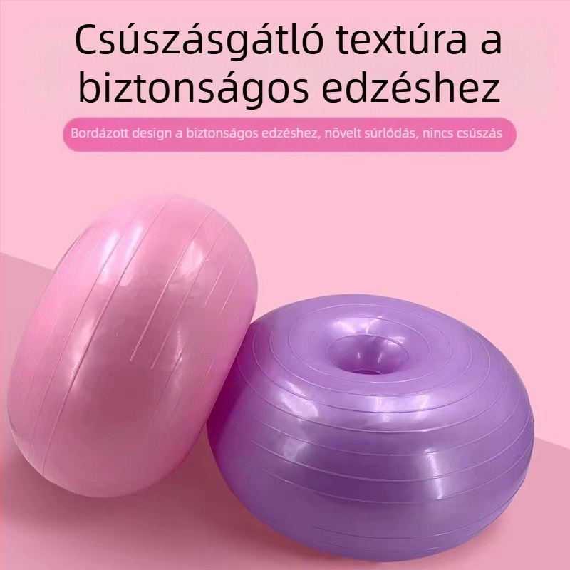 Jóga fánk alma labda fitnesz labda vastagított robbanásbiztos lapos jóga pilates egyensúly labda otthoni párna labda