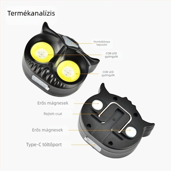 AliExpress indukciós fényszóró erős fényű LED mini hordozható kültéri kaland kemping horgász fényszóró COB figyelmeztető fényszóró