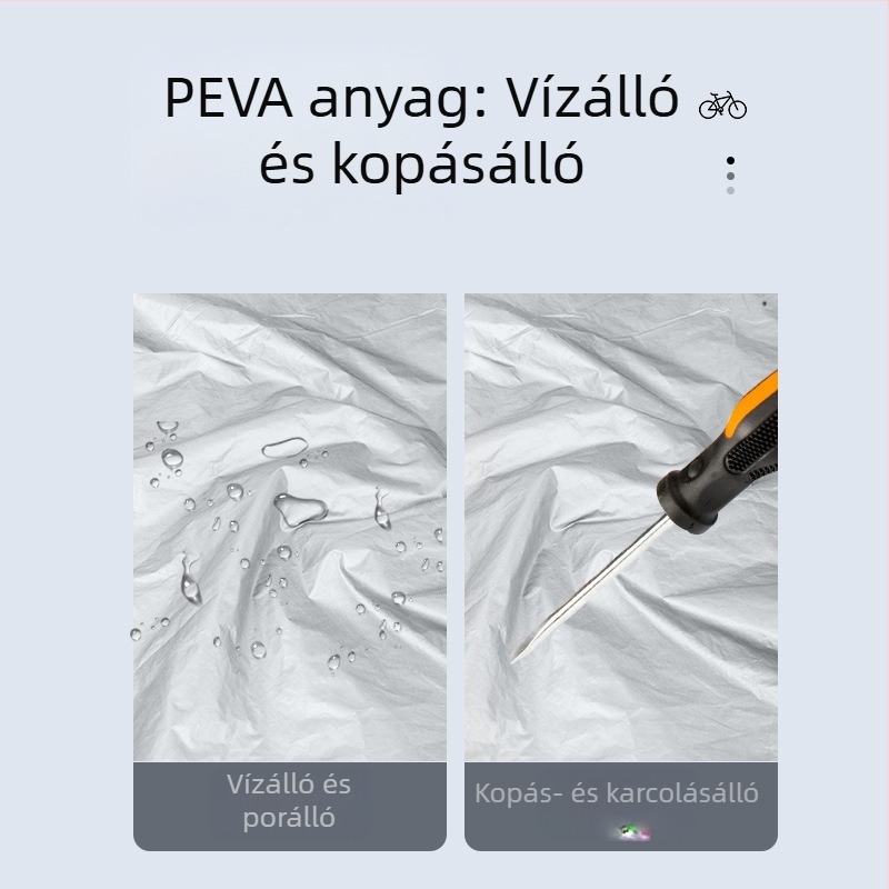 PEVA egyrétegű autóhuzat elektromos kerékpárhoz, porálló, esőálló és napálló ruházat elektromos kerékpárhoz