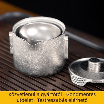 Kültéri tiszta titán teafőző dupla titán expressz csésze kemping utazó teáskészlet hordozható könnyű kung fu teáskanna