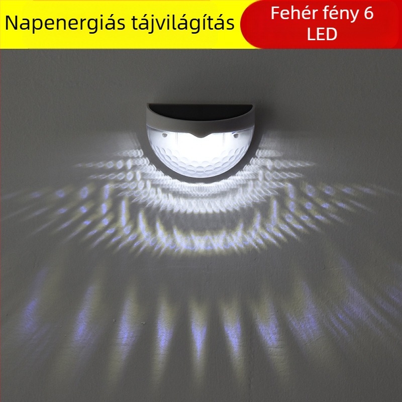 Amazon napelemes lámpa, LED fali lámpa, félkör alakú kerti hangulatvilágítás, úszómedence kerítésvilágítás, napelemes kerti lámpa