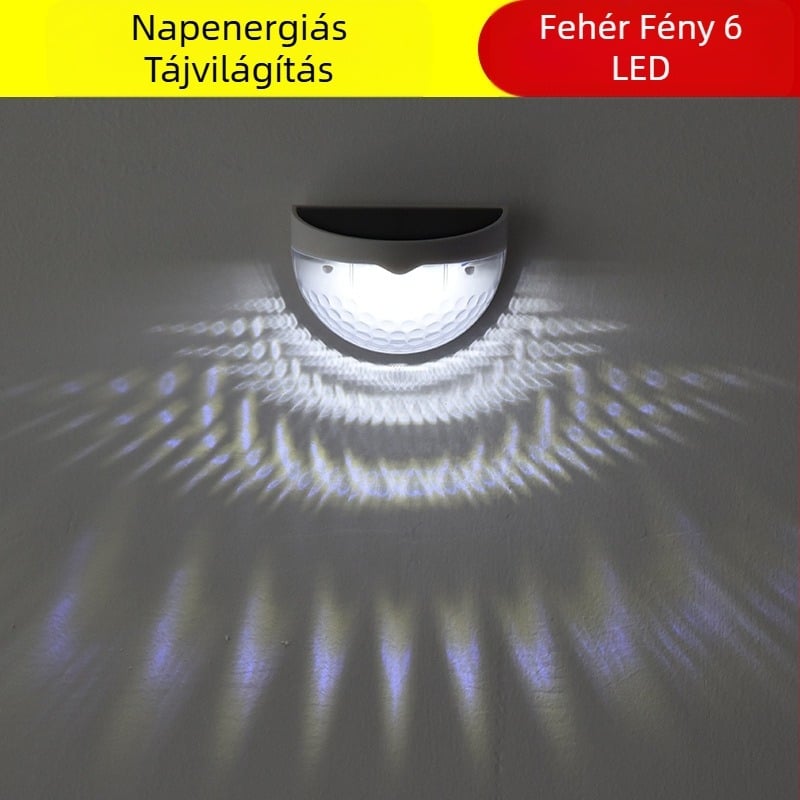 Amazon napelemes lámpa, LED fali lámpa, félkör alakú kerti hangulatvilágítás, úszómedence kerítésvilágítás, napelemes kerti lámpa