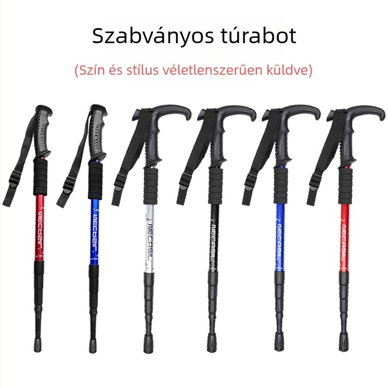 Hegymászó személyzet nád karbon teleszkópos összecsukható nád professzionális kültéri túrázás hegymászó felszerelés csúszásgátló mankó