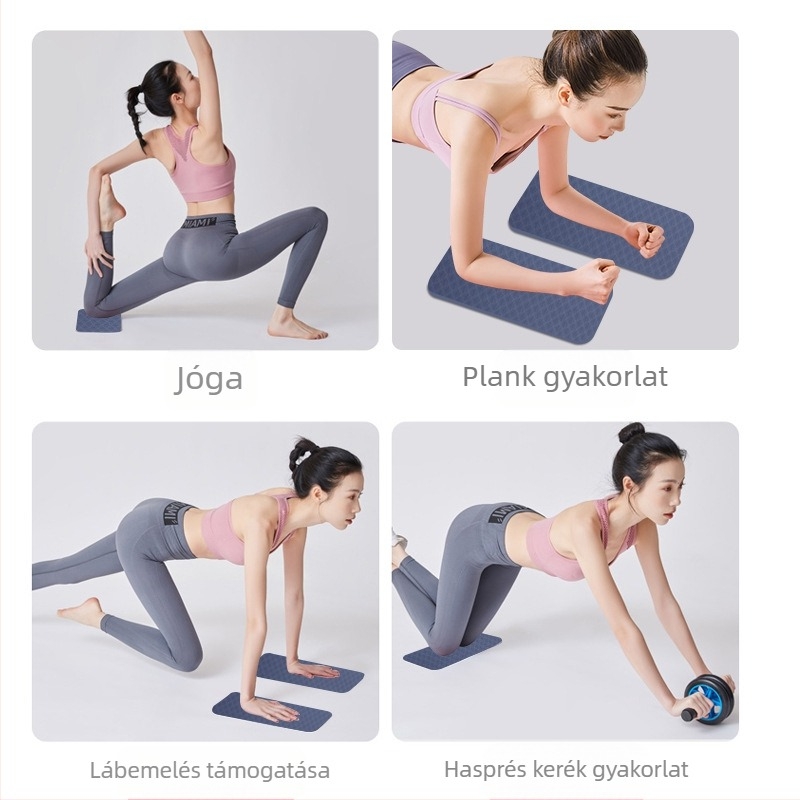 Jógaszőnyeg Téglalap alakú lapos támasztószőnyeg Könyökvédő Hordozható sport jógaszőnyeg TPE jógaszőnyeg Térdvédő