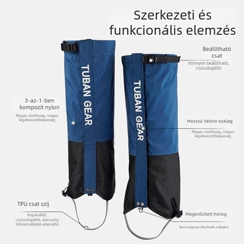 Tuban hótakaró kültéri túrázási cipővédő, hegymászáshoz, vízálló, esőálló lábvédő fiúknak és lányoknak sivatagi homok elleni védelemhez