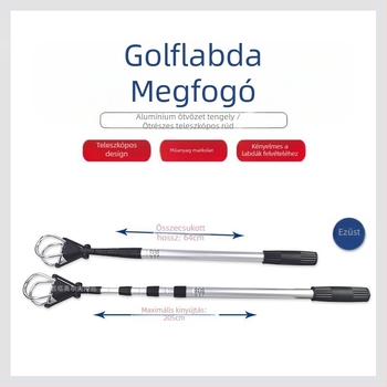 Golflabda-szedő labdaszedő ötrészes behúzható labdaszedő alumíniumötvözet tengely golfpálya kellékek kiegészítők 3 szín