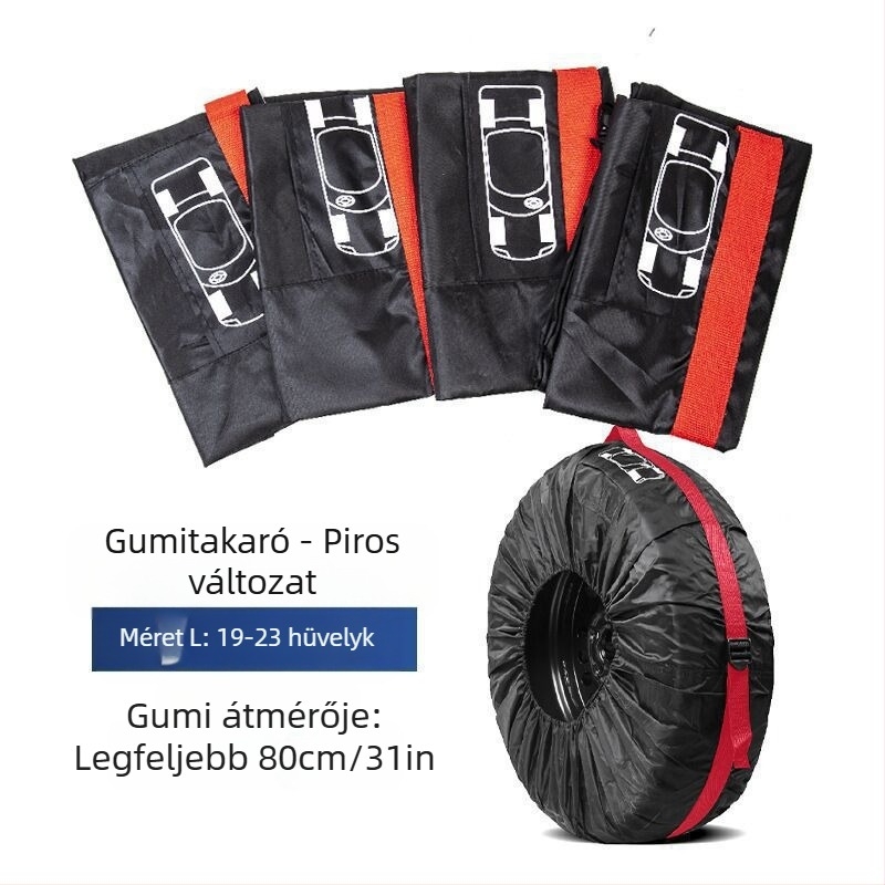 Határokon átnyúló, forró eladású 190T poliészter taft gumiabroncs-takaró, pótkerék-takaró, hógumi-tárolótáska, kerékborítás-védőhuzat