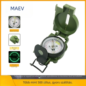 Kültéri multifunkcionális iránytű kempingezéshez terepjáró iránytű északi geológiai iránytű amerikai katona harci felszerelés fém