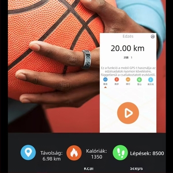 Fekete technológia digitális kijelző intelligens gyűrű monitorozás pulzusszám vér oxigén alvás egészség lépés mozgás