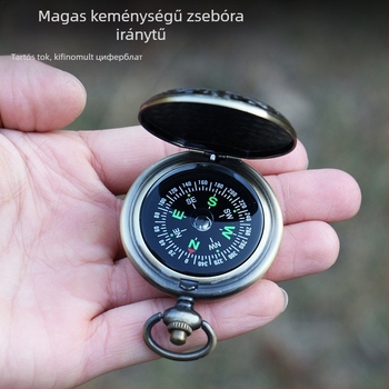 Kültéri iránytű zsebóra nagy pontosságú, többfunkciós, diákpontos, vízálló sportkocsi északi iránytű eszköz