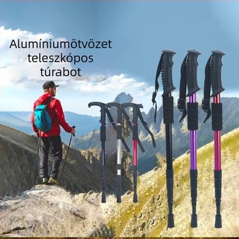 Kültéri utazási túrabotok összecsukható túrabotok nagykereskedelmi alumíniumötvözetből készült behúzható háromrészes mankók gyártói