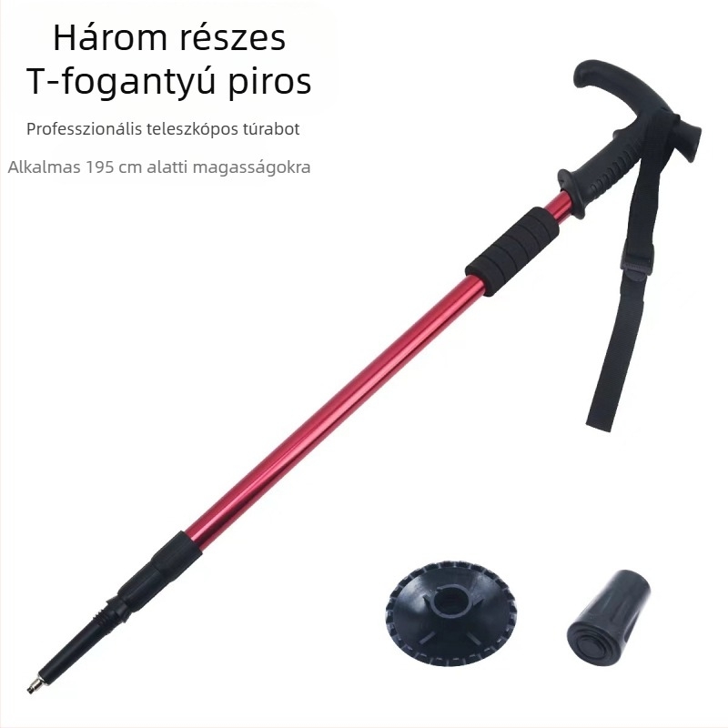 Kültéri utazási túrabotok összecsukható túrabotok nagykereskedelmi alumíniumötvözetből készült behúzható háromrészes mankók gyártói