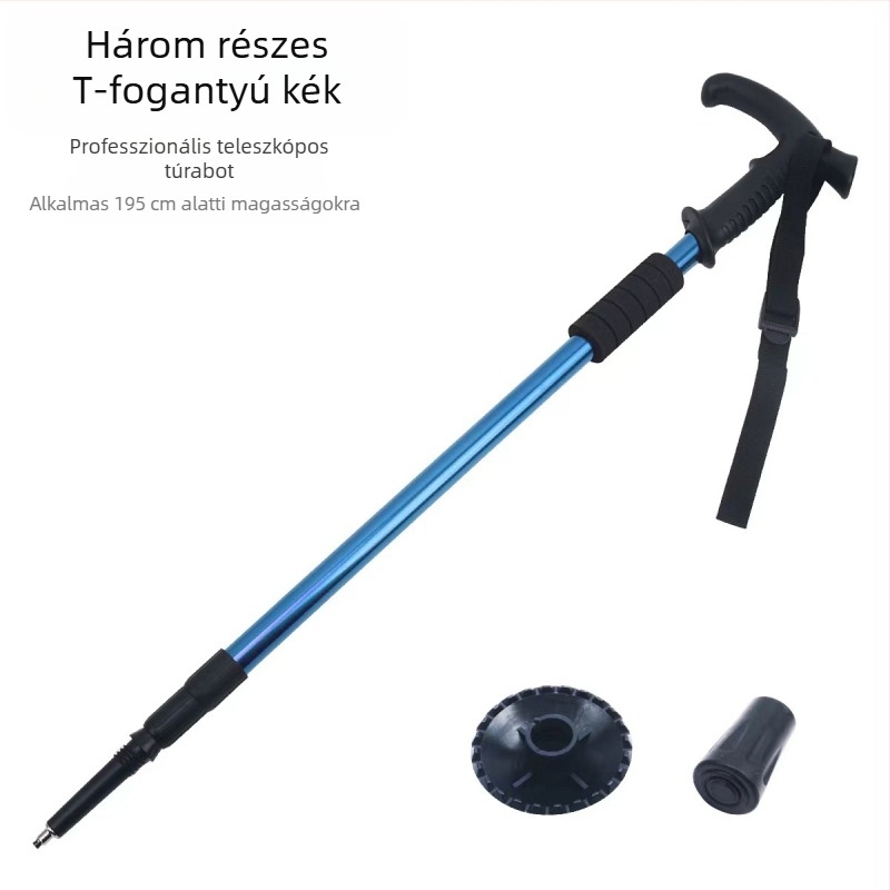 Kültéri utazási túrabotok összecsukható túrabotok nagykereskedelmi alumíniumötvözetből készült behúzható háromrészes mankók gyártói