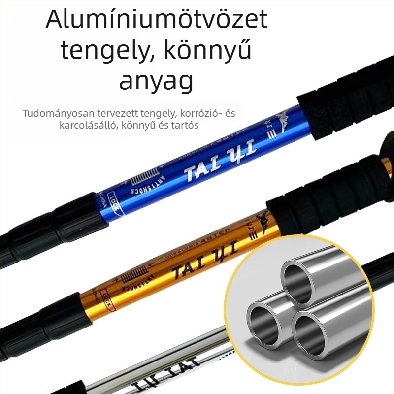 Kültéri utazási túrabotok összecsukható túrabotok nagykereskedelmi alumíniumötvözetből készült behúzható háromrészes mankók gyártói