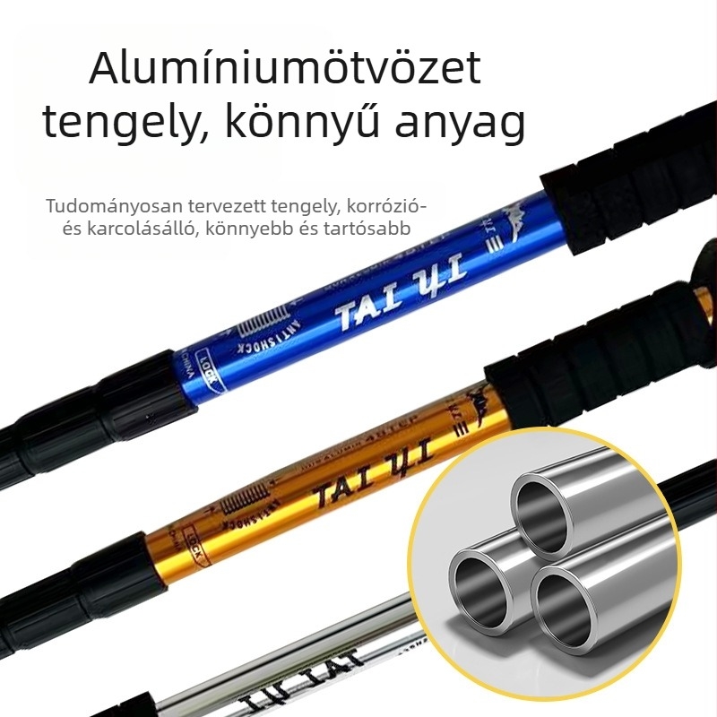 Kültéri utazási túrabotok összecsukható túrabotok nagykereskedelmi alumíniumötvözetből készült behúzható háromrészes mankók gyártói