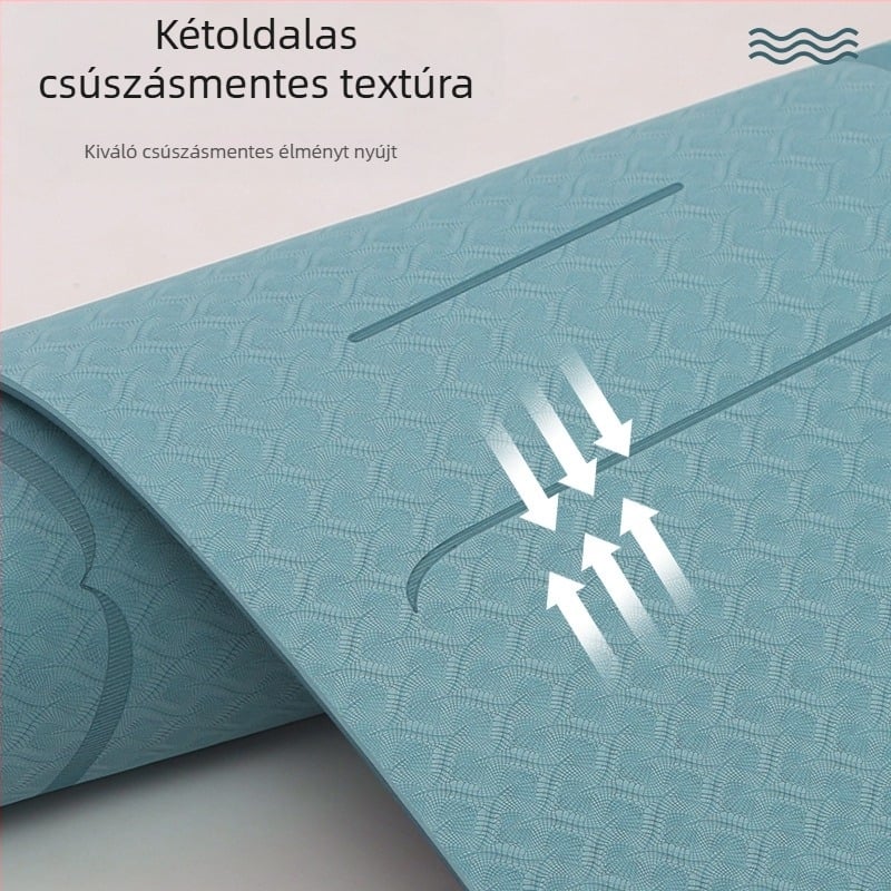 Jógaszőnyeg Ingyenes Szállítás TPE Szélesített 80cm Kezdő Csúszásmentes Fitnesz Jóga Otthoni 0.6mm Jógaszőnyeg