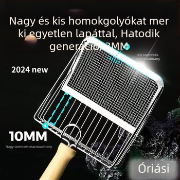 Macskaalom lapát finomlyukú lapát nagy fém rozsdamentes acél macskaürülék lapát bentonit érc macskaalom lapát alap műtárgy