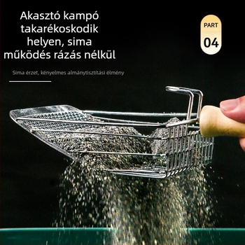 Macskaalom lapát finomlyukú lapát nagy fém rozsdamentes acél macskaürülék lapát bentonit érc macskaalom lapát alap műtárgy