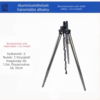 Horgászbot konzol alumínium ötvözetből, talajba helyezett háromszög konzol, teleszkópos, nagy hatótávolságú dobóbot, tengeri bot, háromlábú állvány, kültéri horgászbot
