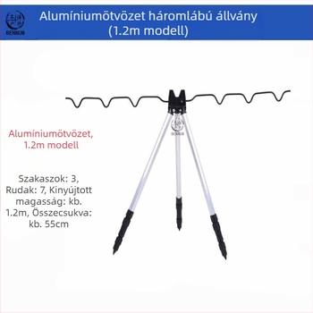 Horgászbot konzol alumínium ötvözetből, talajba helyezett háromszög konzol, teleszkópos, nagy hatótávolságú dobóbot, tengeri bot, háromlábú állvány, kültéri horgászbot