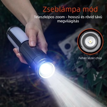 Határokon átnyúló új, többfunkciós kültéri teleszkópos lámpatartó kempinglámpa tábori hangulatlámpa kempinglámpa erős zseblámpa