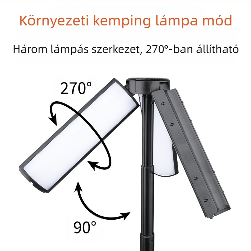 Határokon átnyúló új, többfunkciós kültéri teleszkópos lámpatartó kempinglámpa tábori hangulatlámpa kempinglámpa erős zseblámpa