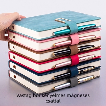 Vastag bőr jegyzettömb csattal, üzletembereknek, egyszerű főiskolai hallgatóknak, 5 megbeszélésnapló művészet