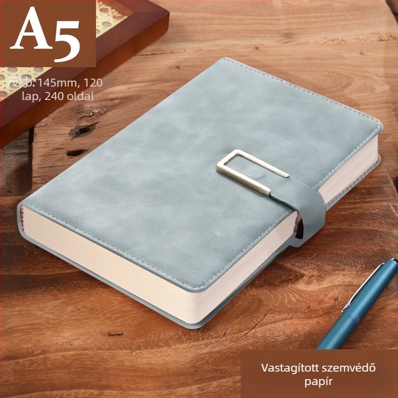 Vastag bőr jegyzettömb csattal, üzletembereknek, egyszerű főiskolai hallgatóknak, 5 megbeszélésnapló művészet